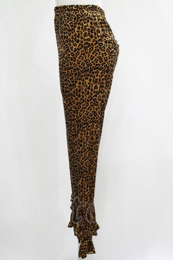 画像2: Candy Stripper / FRILL HEM PANTS  レオパード H-25-04-21-1033-PU-PA-KB-ZT107 (2)