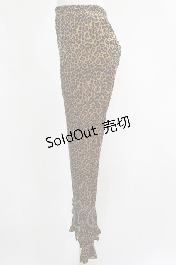 画像2: Candy Stripper / FRILL HEM PANTS  レオパード H-25-04-21-1033-PU-PA-KB-ZT107 (2)