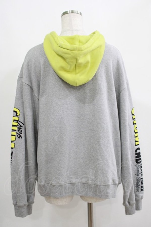 画像3: Candy Stripper / CANDYS CHUM BICOLOR HOODIE  グレー H-25-04-21-1035-PU-TO-KB-ZH (3)