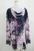 画像3: NieR Clothing / プリントプルパーカー  総柄プリント紫 H-25-04-21-1042-PU-TO-KB-ZH (3)