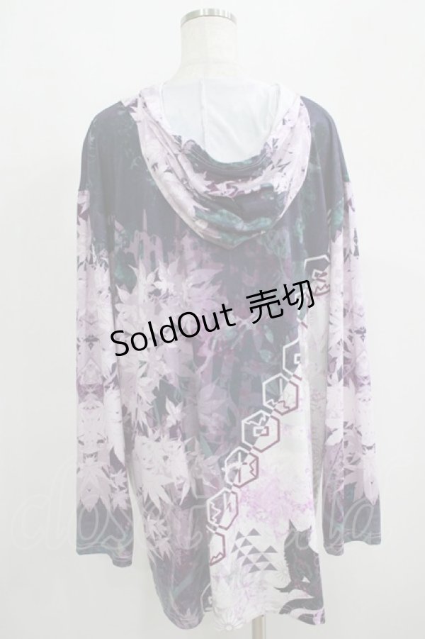 画像3: NieR Clothing / プリントプルパーカー  総柄プリント紫 H-25-04-21-1042-PU-TO-KB-ZH (3)