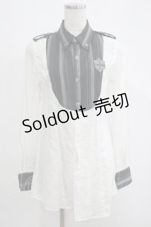 画像: ALGONQUINS / ヨーク切替ブラウス  白×黒ストライプ H-25-04-21-1051-AL-BL-KB-ZH