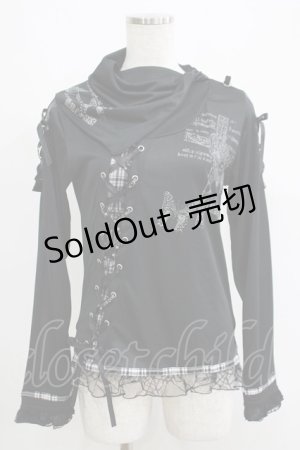 画像: MAD / 編み上げシアートップス M 黒 H-25-04-21-1059-PU-TO-KB-ZH