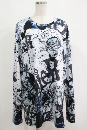 画像: NieR Clothing / 総柄プリントロンT   H-25-04-21-1060-PU-TO-KB-ZH