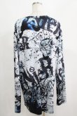 画像3: NieR Clothing / 総柄プリントロンT   H-25-04-21-1060-PU-TO-KB-ZH (3)