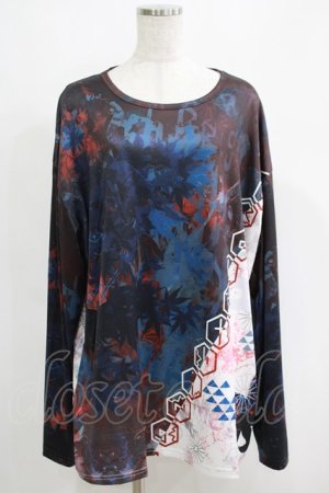 画像: NieR Clothing / 総柄プリントロンT   H-25-04-21-1061-PU-TO-KB-ZH