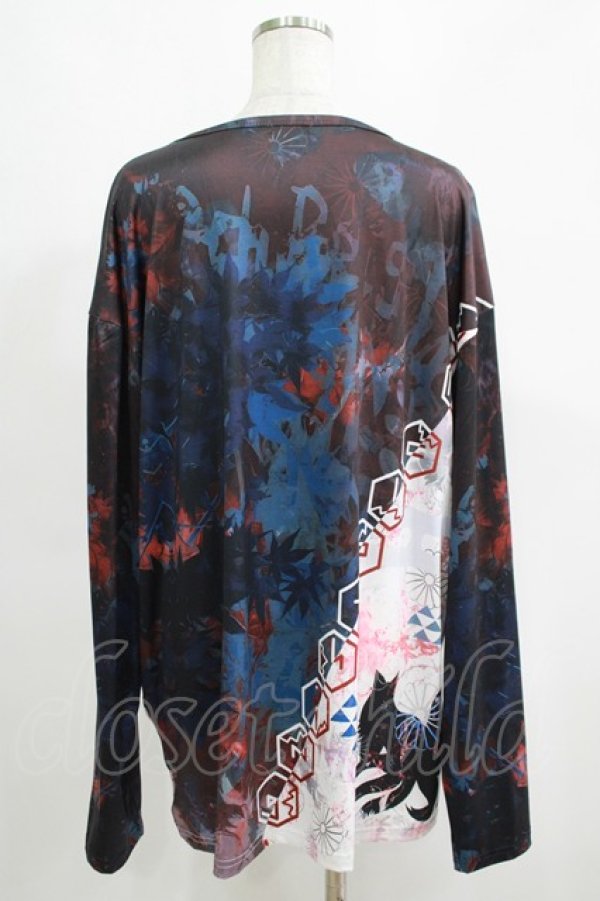 画像3: NieR Clothing / 総柄プリントロンT   H-25-04-21-1061-PU-TO-KB-ZH (3)