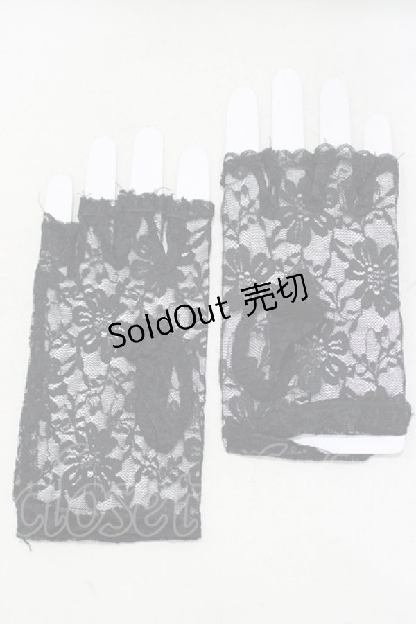 画像1: DANGERFIELD / レース手袋  黒 H-25-04-21-1066-PU-ZA-KB-ZH (1)