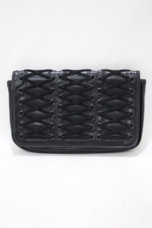 画像: CLUB EXX / レースアップポーチ  黒 H-25-04-21-1067-PU-ZA-KB-ZH