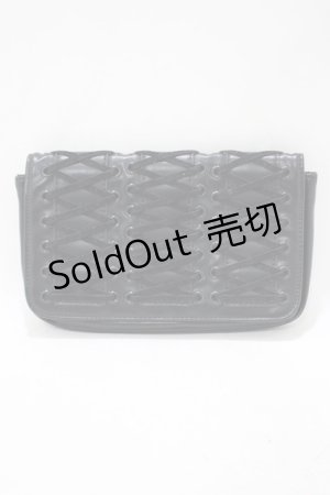 画像: CLUB EXX / レースアップポーチ  黒 H-25-04-21-1067-PU-ZA-KB-ZH