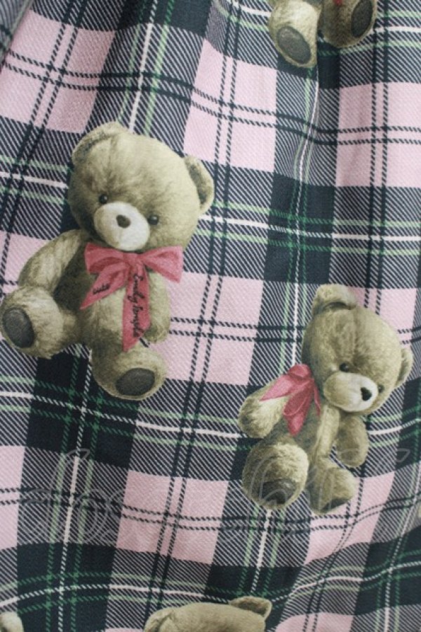 画像4: Emily Temple cute / Teddy Bear Tartanノースリーブワンピース - ピンク H-25-04-21-1006-ET-OP-KB-ZH (4)