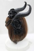 画像2: Restyle / Evil Queen Horns Headband one size 黒 H-25-04-21-1072-GO-AC-KB-ZH (2)