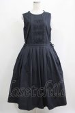 画像1: Jane Marple Dans Le Salon / Cold mercerized clothノースリーブドレス M ダークネイビー H-25-04-21-1007-JM-OP-KB-ZH (1)