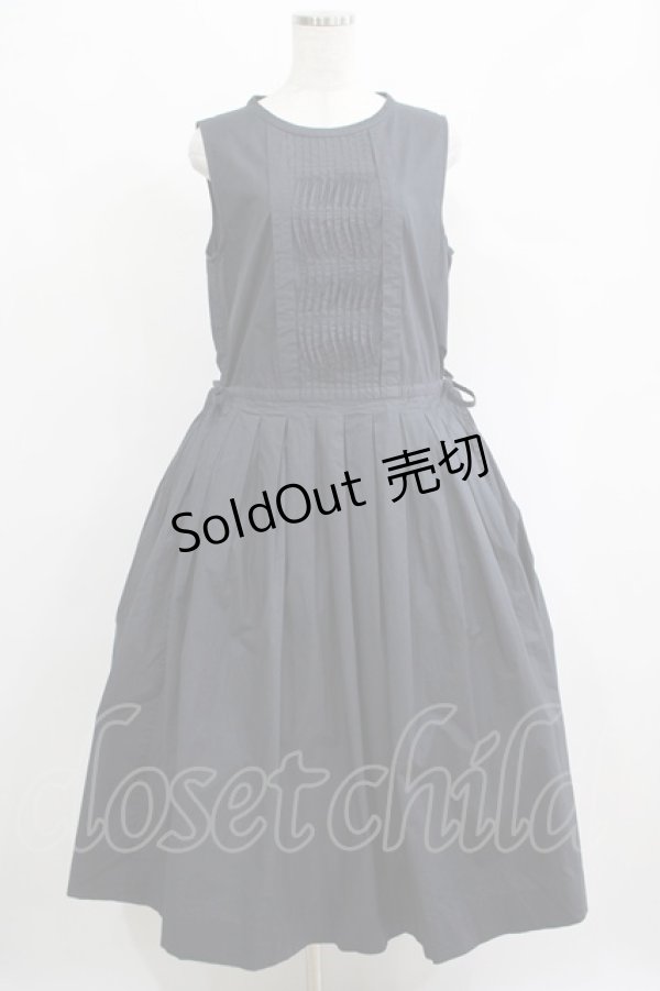 画像1: Jane Marple Dans Le Salon / Cold mercerized clothノースリーブドレス M ダークネイビー H-25-04-21-1007-JM-OP-KB-ZH (1)