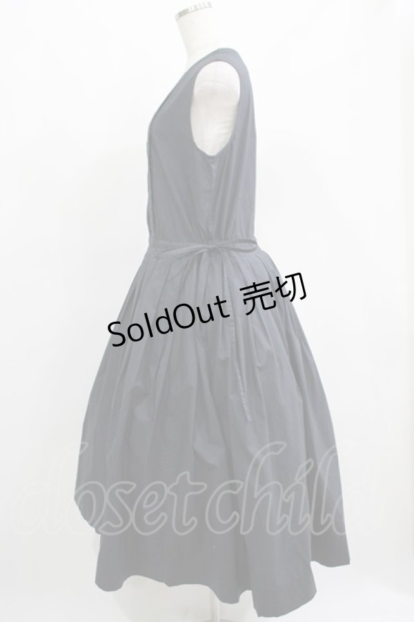 画像2: Jane Marple Dans Le Salon / Cold mercerized clothノースリーブドレス M ダークネイビー H-25-04-21-1007-JM-OP-KB-ZH (2)
