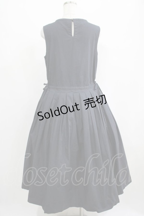 画像3: Jane Marple Dans Le Salon / Cold mercerized clothノースリーブドレス M ダークネイビー H-25-04-21-1007-JM-OP-KB-ZH (3)
