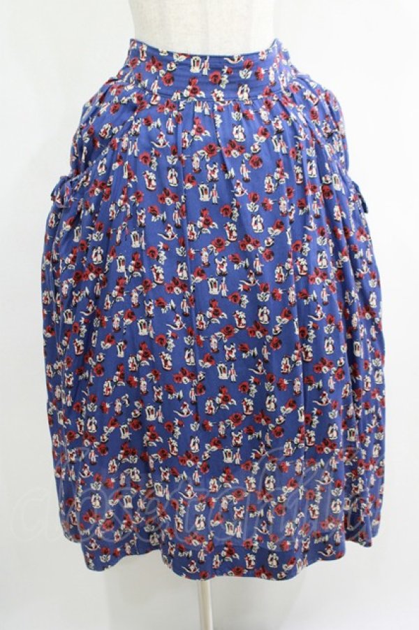 画像1: Jane Marple Dans Le Salon / Dance With Roses Drawstring Skirt  ネイビー H-25-04-21-1008-JM-SK-KB-ZH (1)