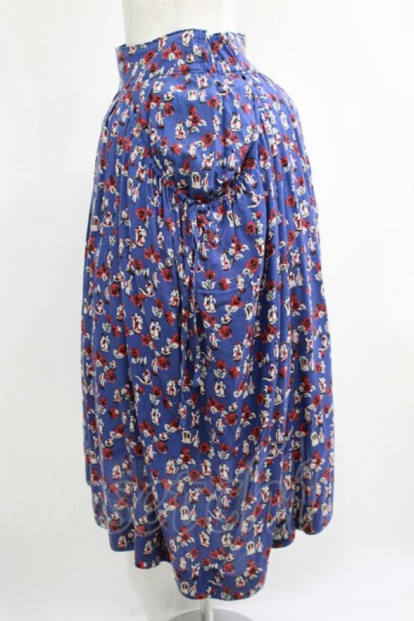 画像2: Jane Marple Dans Le Salon / Dance With Roses Drawstring Skirt  ネイビー H-25-04-21-1008-JM-SK-KB-ZH (2)