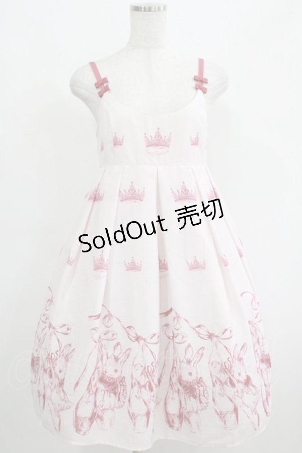 画像1: Emily Temple cute / Crown BUNNYキャミワンピース  ピンク H-25-04-21-1012-ET-OP-KB-ZH (1)
