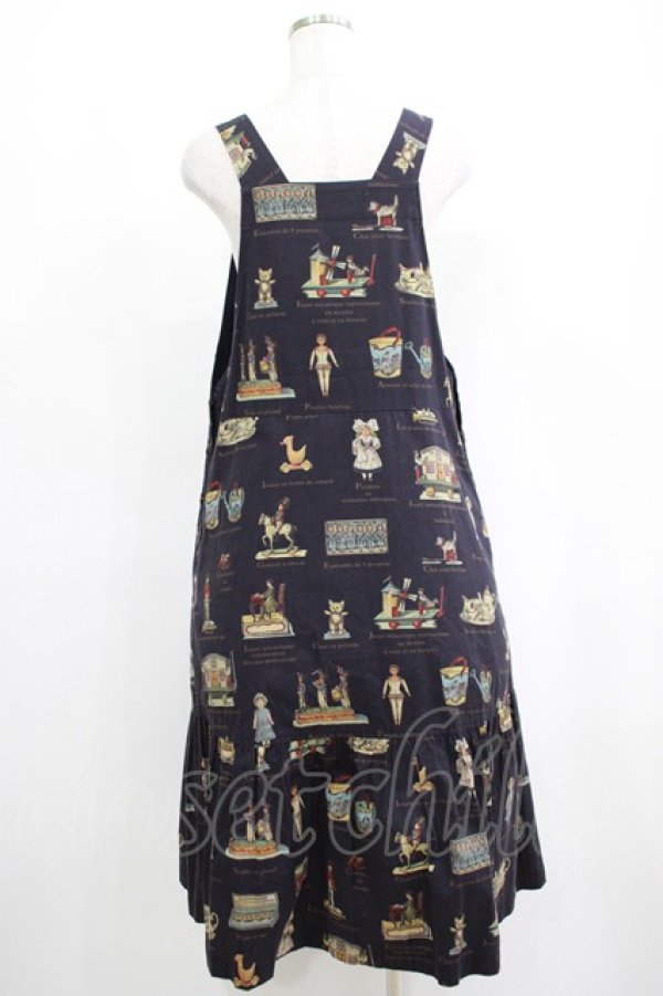 画像3: Jane Marple / Toy museumサロペットスカート  ネイビー H-25-04-21-1015-JM-OP-KB-ZH (3)