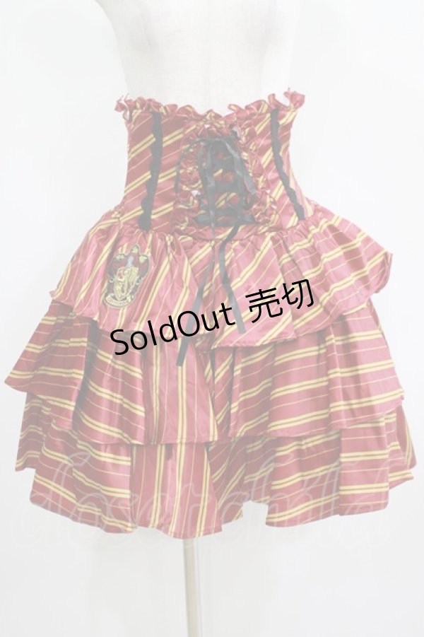 画像1: ATELIER PIERROT / ハリー・ポッター フリルコルセットスカート  グリフィンドール（レッド） H-25-04-21-1019-EL-SK-KB-ZH (1)