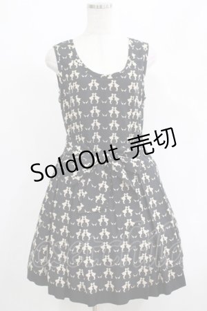 画像: Jane Marple / Golden gooseジャガードのミニドレス  ブラック H-25-04-21-1021-JM-OP-KB-ZH