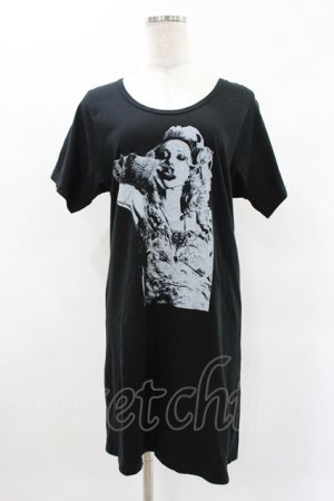 画像: HYSTERIC GLAMOUR / COURTNEY LOVE カットソーワンピース  黒 H-25-04-22-004-PU-OP-KB-ZH