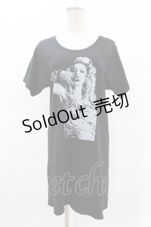 画像: HYSTERIC GLAMOUR / COURTNEY LOVE カットソーワンピース  黒 H-25-04-22-004-PU-OP-KB-ZH