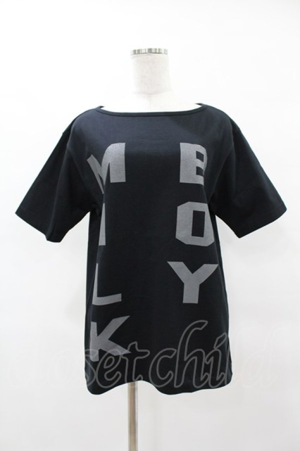 画像1: MILKBOY / BIGLOGO TEE  黒 H-25-04-22-053-MB-TO-KB-ZH (1)