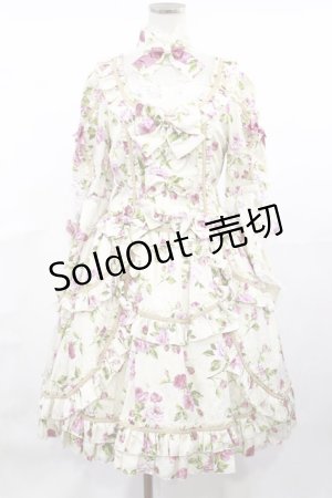 画像: metamorphose / Eternal Queen ワンピース(バラ柄サテンジャガード) Free オフ H-25-04-22-1006-ME-OP-NS-ZH