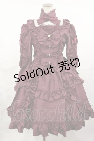 画像: metamorphose / Eternal Queenワンピース Free ボルドー H-25-04-22-1007-ME-OP-NS-ZH