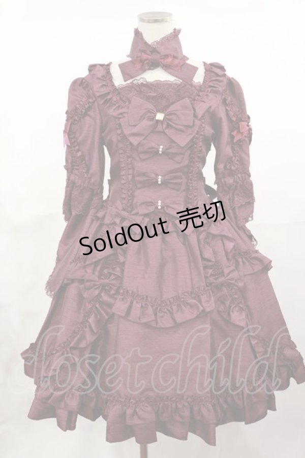 画像1: metamorphose / Eternal Queenワンピース Free ボルドー H-25-04-22-1007-ME-OP-NS-ZH (1)