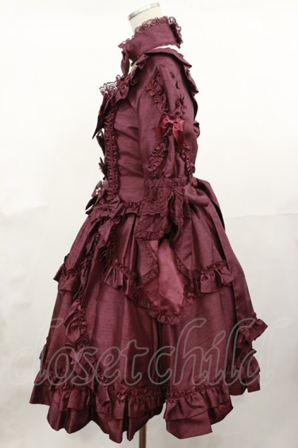 画像2: metamorphose / Eternal Queenワンピース Free ボルドー H-25-04-22-1007-ME-OP-NS-ZH (2)