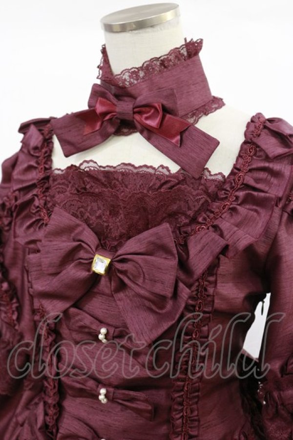 画像4: metamorphose / Eternal Queenワンピース Free ボルドー H-25-04-22-1007-ME-OP-NS-ZH (4)