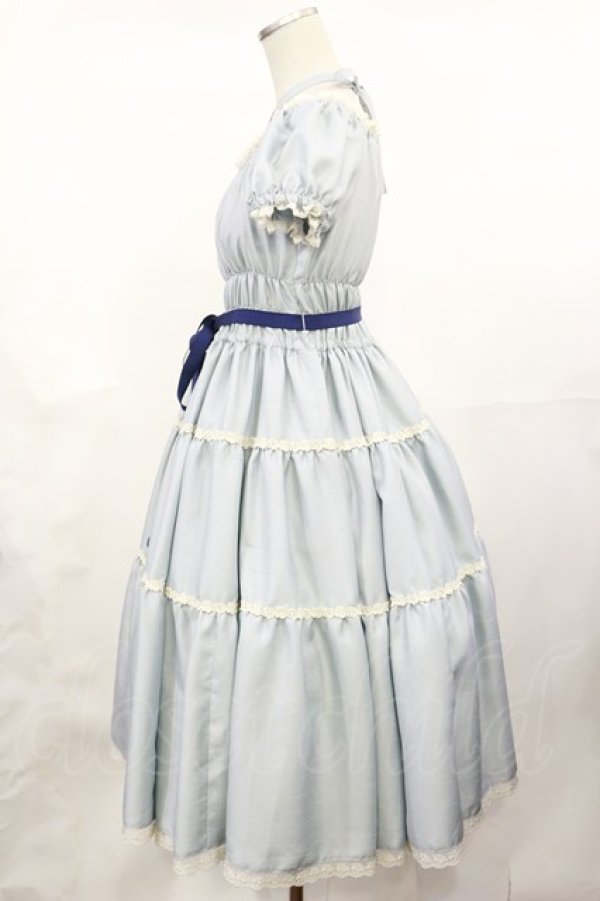 画像2: Enchantlic Enchantilly / 薔薇レース三段ティアードワンピース Free サックス H-25-04-22-1009-LO-OP-NS-ZH (2)