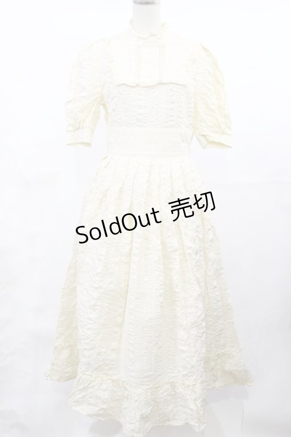 画像1: an another angelus / ヨーク切替コットンリップルロングワンピース Free IVORY H-25-04-22-1013-CA-OP-NS-ZH (1)