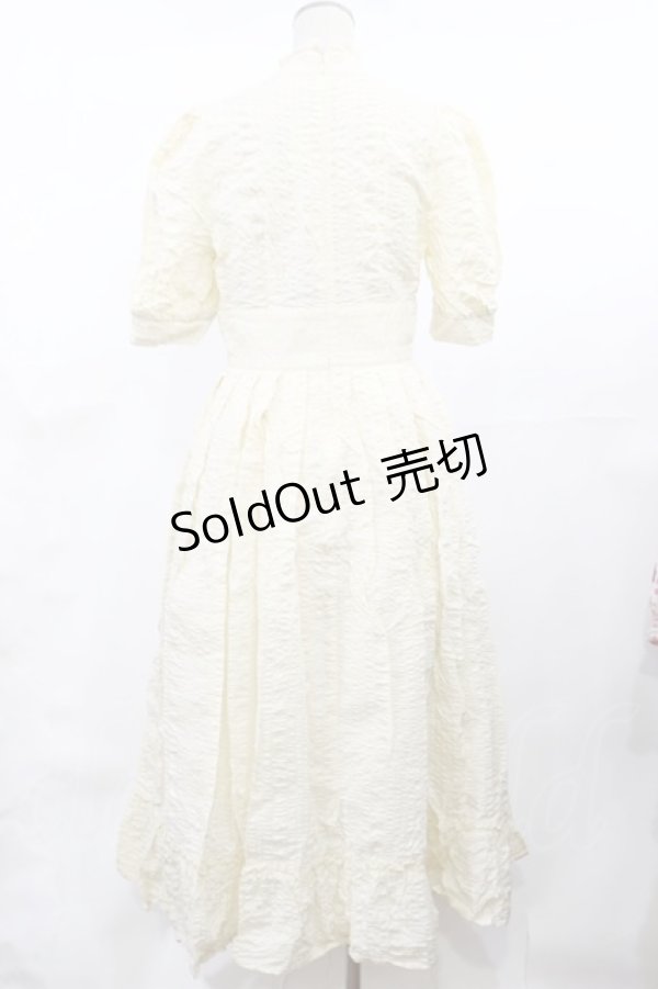 画像2: an another angelus / ヨーク切替コットンリップルロングワンピース Free IVORY H-25-04-22-1013-CA-OP-NS-ZH (2)