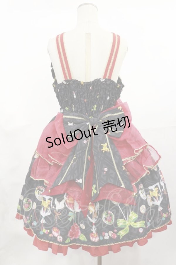 画像3: metamorphose / おもひでのあめ細工サイドフリルジャンパースカート Free ブラック H-25-04-22-1002-ME-OP-NS-ZH (3)
