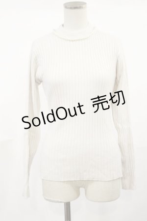 画像: an another angelus / パールネックレス風リブニットプルオーバー Free IVORY H-25-04-22-1025-CA-TO-NS-ZH