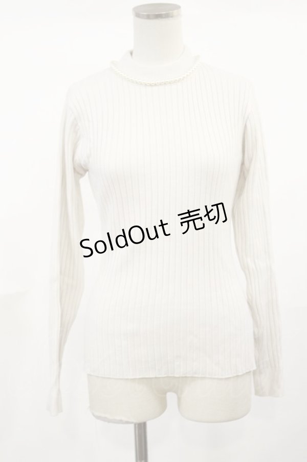 画像1: an another angelus / パールネックレス風リブニットプルオーバー Free IVORY H-25-04-22-1025-CA-TO-NS-ZH (1)