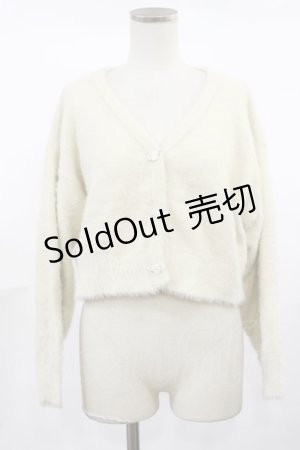 画像: F&A / クリアローズ釦フェザーニットカーディガン Free IVORY H-25-04-22-1027-LO-TO-NS-ZH