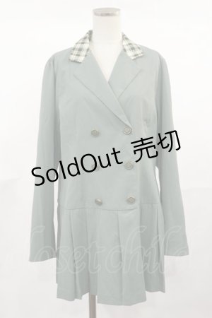 画像: axes femme POETIQUE / ポイントチェックダブル釦ジャケット M ミント H-25-04-22-1033-AX-JA-NS-ZH