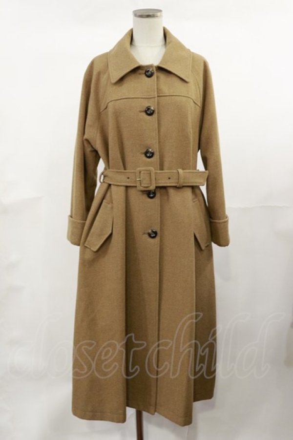 画像1: F&A / べっ甲釦ステンカラーオーバーコート Free BEIGE H-25-04-22-1037-LO-CO-NS-C059 (1)