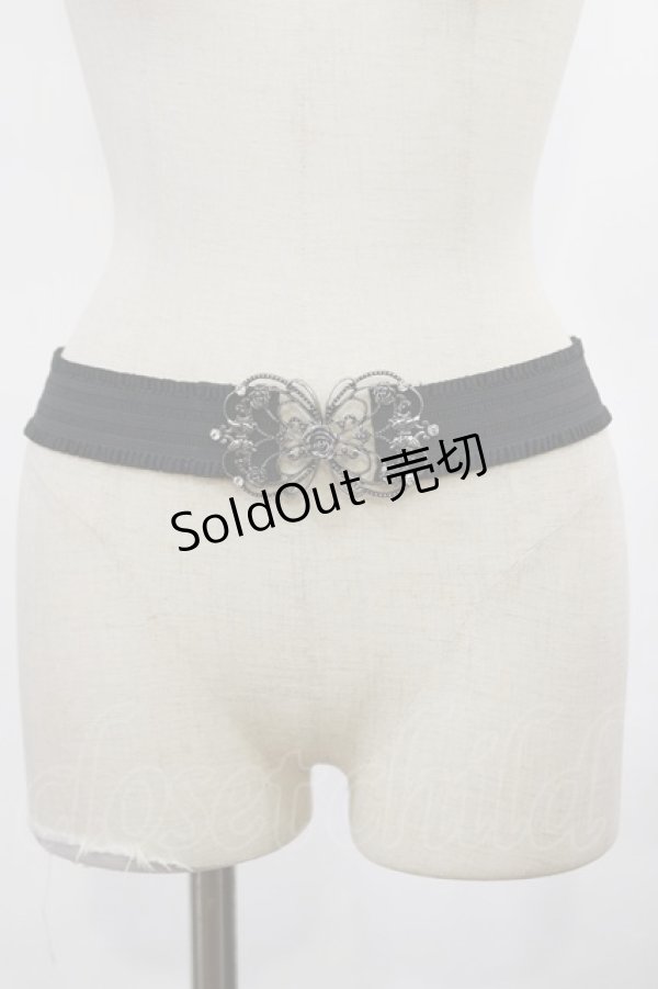 画像1: axes femme / 立体バラクラシカルゴムベルト Free ブラック H-25-04-22-1038-AX-ZA-NS-ZH (1)