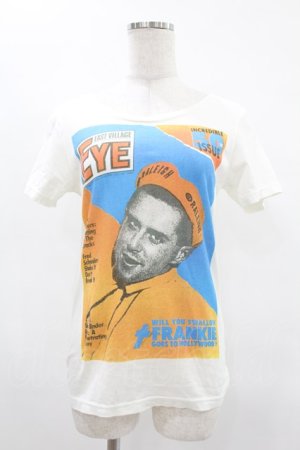 画像: HYSTERIC GLAMOUR / EYEプリントTシャツ  白 H-25-04-22-011-PU-TO-KB-ZH