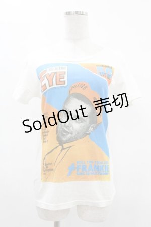 画像: HYSTERIC GLAMOUR / EYEプリントTシャツ  白 H-25-04-22-011-PU-TO-KB-ZH