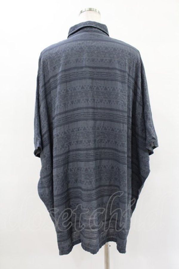 画像2: MiDiom / Oriental JQ Square Shirt  Dull Blue H-25-04-22-016-PU-BL-KB-ZH (2)