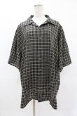画像1: MiDiom / Check Open Collar Shirt  ブラック H-25-04-22-020-PU-BL-KB-ZH (1)