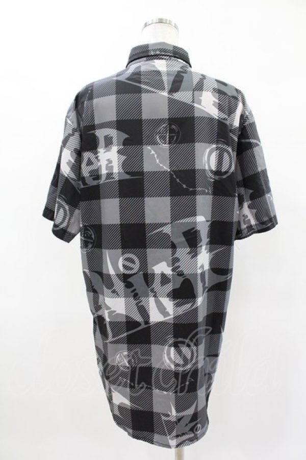 画像2: NieR Clothing / 総柄半袖シャツ  グレー H-25-04-22-021-PU-BL-KB-ZH (2)