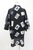 画像2: KINGLYMASK / トランプ総柄半袖カットソーシャツ  黒 H-25-04-22-022-PU-BL-KB-ZH (2)